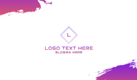 Gradient Futuristic DJ Letter Business Card Preview