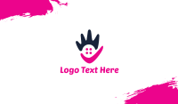 Abstract Pink Hand Business Card Image Preview