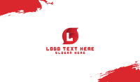 Red Digital Lettermark Business Card Image Preview