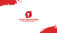 Red Digital Lettermark Business Card Image Preview