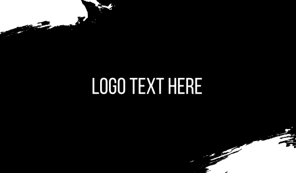 Bold Black & White Text Business Card Design Image Preview