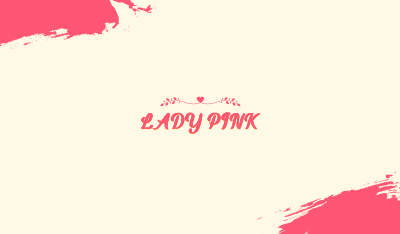 Pink Girly Heart Wordmark Business Card Image Preview