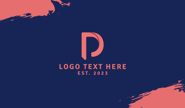 Modern Pink Letter D Business Card Design Image Preview