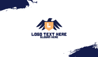 Blue Eagle Letter Shield Business Card Image Preview