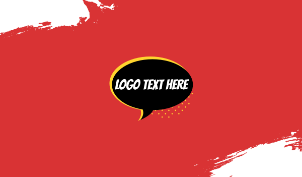 Comic Bubble Text Business Card Design