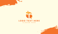 Orange Liquid Letter T Business Card Image Preview