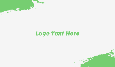 Modern Green Cool Wordmark Business Card