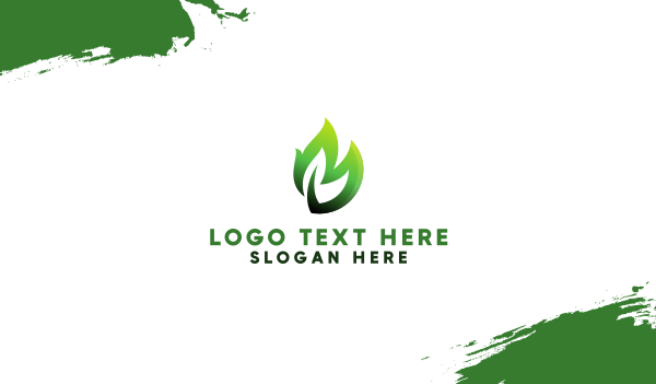 Gradient Green Leaf Letter B Business Card Design Image Preview