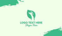 Green Giraffe Leaf Business Card Image Preview