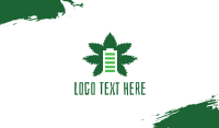 Green Cannabis Battery  Business Card Image Preview
