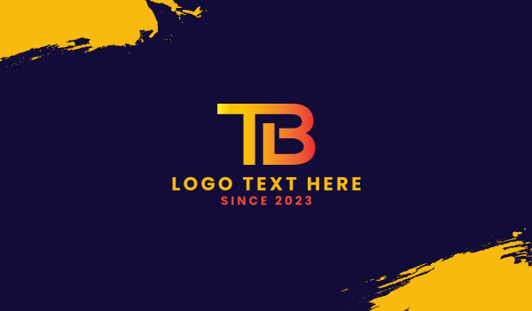 Technology Monogram T & B Business Card Design Image Preview