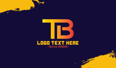 Technology Monogram T & B Business Card