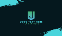 Gradient J Badge Business Card Preview