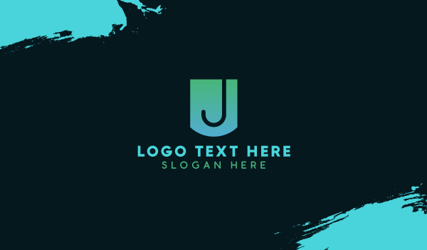 Gradient J Badge Business Card Design Image Preview