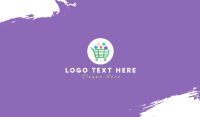 Geometric Shopping Cart Business Card Image Preview