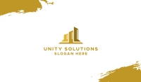 Golden Financial Chart Business Card Design