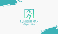 Abstract Running Man Business Card Image Preview