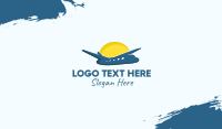 Summer Vacation Airplane Business Card Image Preview