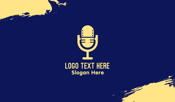 Podcast Video Microphone  Business Card Design Image Preview