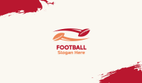 Pink Red Football Ball Business Card Image Preview