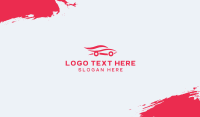 Red Car Silhouette Business Card Preview