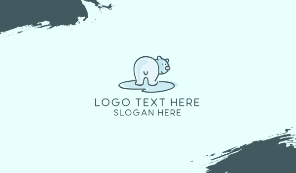 Polar Bear Cartoon Business Card Design Image Preview