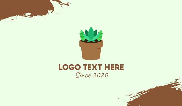 Succulent Gardening Pot Business Card Design Image Preview