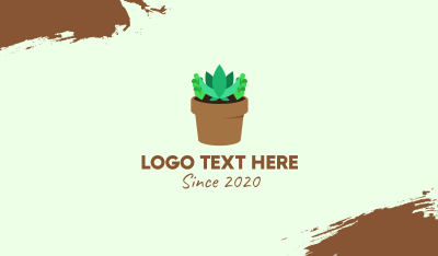 Succulent Gardening Pot Business Card Image Preview