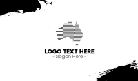 Monochrome Australian Country Business Card Design