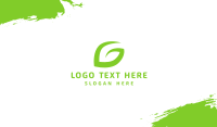 Leaf G Stroke Business Card Image Preview