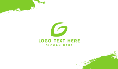 Leaf G Stroke Business Card Image Preview