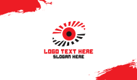 Virtual Red Eye Business Card Design