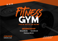 Fitness Gym Postcard Image Preview