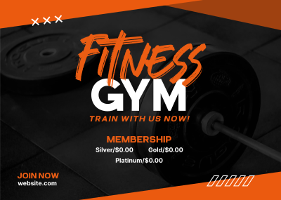 Fitness Gym Postcard Image Preview