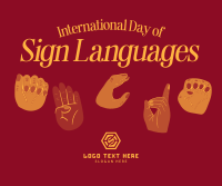 International Sign Day Facebook Post Design