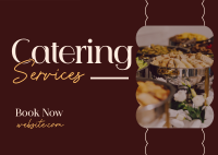Delicious Catering Services Postcard Design
