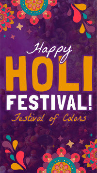 Mandala Holi Festival of Colors TikTok video Image Preview