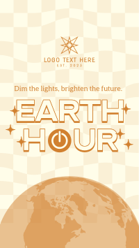 Earth Hour Retro TikTok Video Design