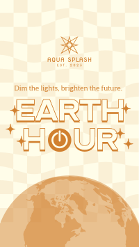 Earth Hour Retro TikTok Video Image Preview