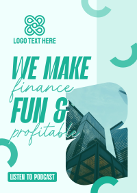 Quirky Finance Broadcast Poster Design