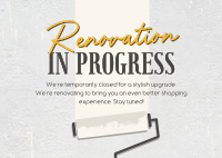 Renovation In Progress Postcard Image Preview