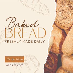 Baked Bread Bakery Instagram post Image Preview