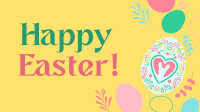 Eggs and Flowers Easter Greeting Facebook Event Cover Design