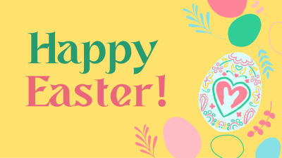 Eggs and Flowers Easter Greeting Facebook event cover Image Preview