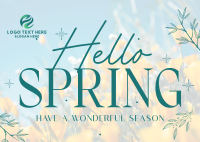 Hello Spring Postcard Design