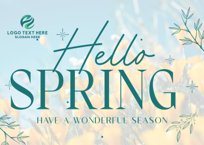 Hello Spring Postcard Image Preview