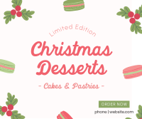 Cute Homemade Christmas Pastries Facebook Post Design