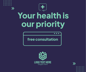 Your Health Is Our Priority Facebook post