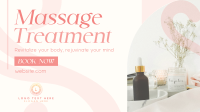 Simple Massage Treatment Facebook Event Cover Design
