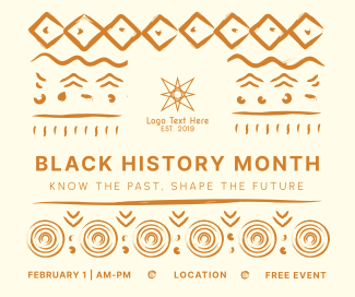 Black History Month Pattern Facebook post